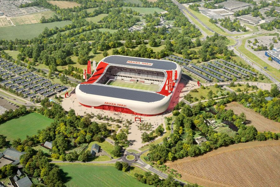 vue du haut arkea park à brest
