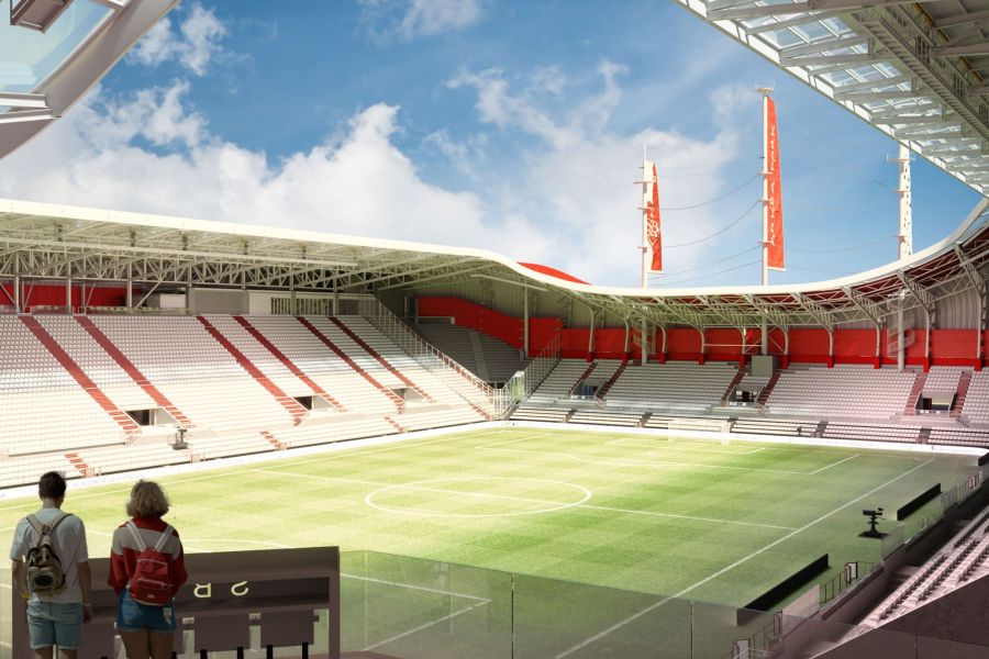 terrain de l'arkea park futur stade brestois